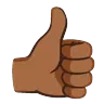 Thumbs Up: Medium-Dark Skin Tone Emoji 👍🏾 image - Google Noto Color Animated style
