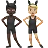 People With Bunny Ears: Dark Skin Tone, Medium-Light Skin Tone