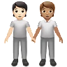 People Holding Hands: Light Skin Tone, Medium Skin Tone Emoji 🧑🏻‍🤝‍🧑🏽 image - Apple style