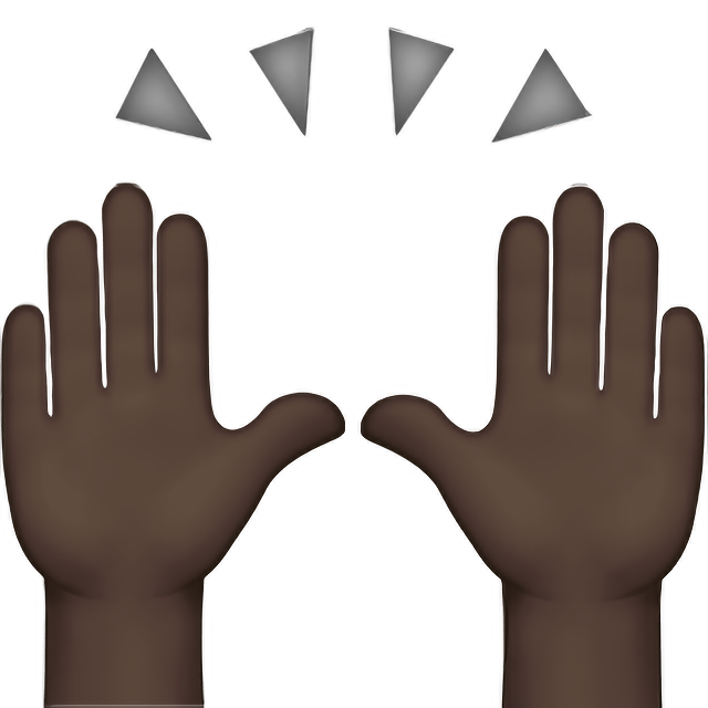 Raising Hands: Dark Skin Tone