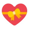 Emoji Szív szalaggal 💝 image - Tossface style