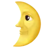 First Quarter Moon Face