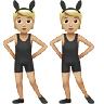 People With Bunny Ears: Medium-Light Skin Tone Emoji 👯🏼 image - Apple style