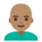 Man: Medium Skin Tone, Bald