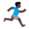 Man Running Facing Right: Dark Skin Tone Emoji 🏃🏿‍♂️‍➡️ image - Microsoft Classic 2D style