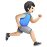 Man Running Facing Right: Light Skin Tone Emoji 🏃🏻‍♂️‍➡️ image - Samsung style