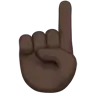 Index Pointing Up: Dark Skin Tone Emoji ☝🏿 image - Apple style