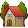 บ้านพร้อมสวน Emoji 🏡 image - Emojidex style