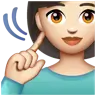 Deaf Woman: Light Skin Tone Emoji 🧏🏻‍♀️ image - WhatsApp style