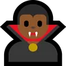 Vampire: Medium-Dark Skin Tone Emoji 🧛🏾 image - Microsoft Windows 10 Segoe UI Emoji style