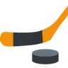 アイスホッケーのスティックとパック Emoji 🏒 image - Twitter / X (Twemoji) style