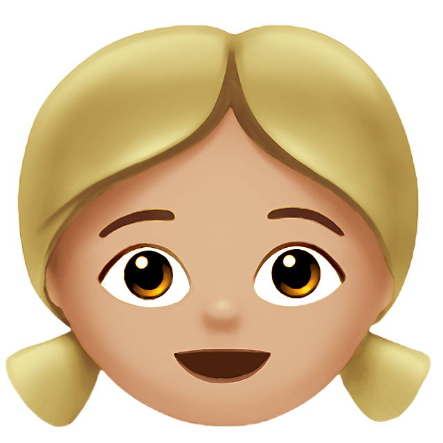 Girl: Medium-Light Skin Tone