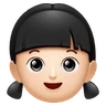 Girl: Light Skin Tone Emoji 👧🏻 image - Huawei Harmony OS style