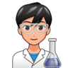 Man Scientist: Medium-Light Skin Tone Emoji 👨🏼‍🔬 image - Emojidex style