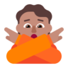 Person Gesturing No: Medium Skin Tone Emoji 🙅🏽 image - Microsoft Classic 2D style