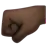 Left-Facing Fist: Dark Skin Tone