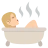 Person Taking Bath: Medium-Light Skin Tone