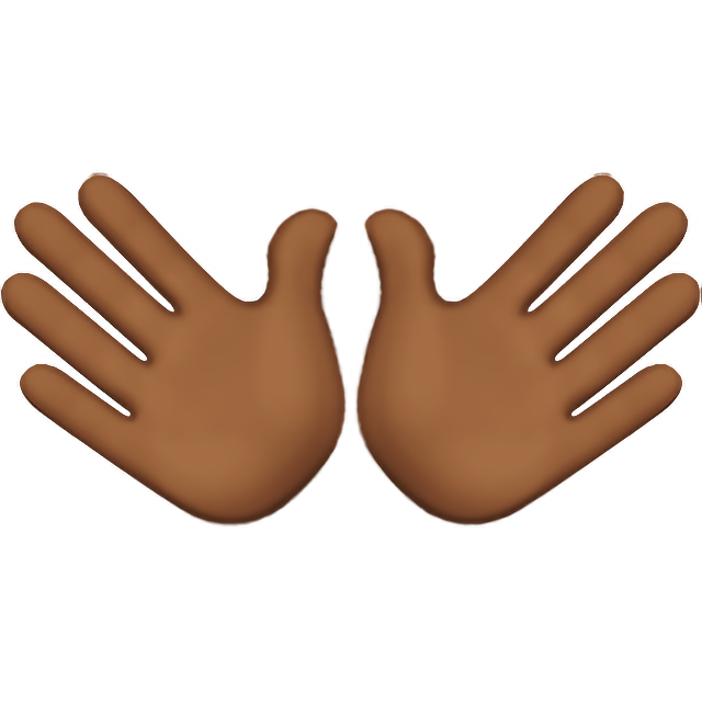 Open Hands: Medium-Dark Skin Tone