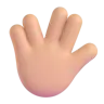 Vulcan Salute: Medium-Light Skin Tone Emoji 🖖🏼 image - Microsoft 3D Fluent style
