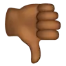 Thumbs Down: Medium-Dark Skin Tone Emoji 👎🏾 image - WhatsApp style