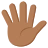 Hand With Fingers Splayed: Medium-Dark Skin Tone