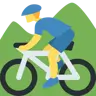 Man Mountain Biking Emoji 🚵‍♂️ image - Twitter / X (Twemoji) style