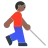 Man With White Cane: Medium-Dark Skin Tone
