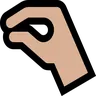 Pinching Hand: Medium-Light Skin Tone Emoji 🤏🏼 image - Microsoft Windows 10 Segoe UI Emoji style