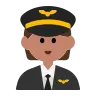 Pilot: Medium Skin Tone Emoji 🧑🏽‍✈️ image - Tossface style