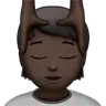 Person Getting Massage: Dark Skin Tone Emoji 💆🏿 image - Apple style
