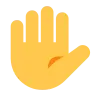 Mão levantada Emoji ✋ image - Tossface style