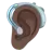 Ear With Hearing Aid: Dark Skin Tone