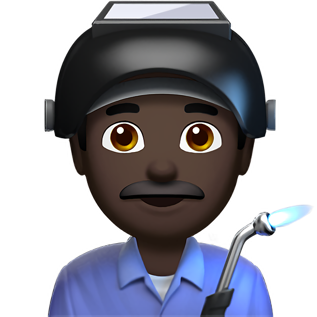 Man Factory Worker: Dark Skin Tone
