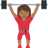 Woman Lifting Weights: Medium-Dark Skin Tone