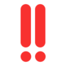 Çift ünlem işareti Emoji ‼ image - Microsoft Classic 2D style