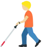 Person With White Cane: Medium-Light Skin Tone Emoji 🧑🏼‍🦯 image - Twitter / X (Twemoji) style