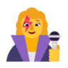 Woman Singer Emoji 👩‍🎤 image - Microsoft Classic 2D style