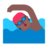 Person Swimming: Medium-Dark Skin Tone