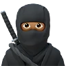 Ninja: Medium Skin Tone Emoji 🥷🏽 image - Apple style