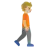 Person Walking Facing Right: Medium-Light Skin Tone