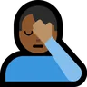 Man Facepalming: Medium-Dark Skin Tone Emoji 🤦🏾‍♂️ image - Microsoft Windows 10 Segoe UI Emoji style