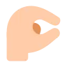 Pinching Hand: Light Skin Tone Emoji 🤏🏻 image - Tossface style