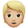 Person: Medium-Light Skin Tone Emoji 🧑🏼 image - Apple style