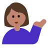 Woman Tipping Hand: Medium Skin Tone Emoji 💁🏽‍♀️ image - Tossface style