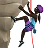 Woman Climbing: Dark Skin Tone
