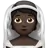 Person With Veil: Dark Skin Tone