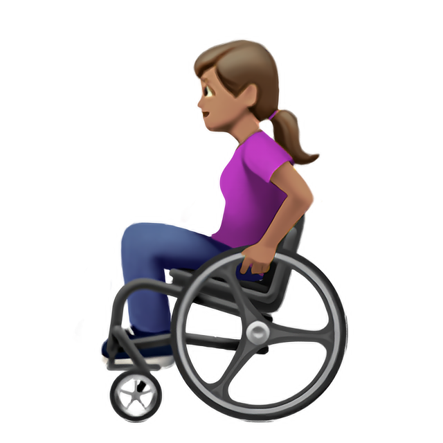 Woman In Manual Wheelchair: Medium Skin Tone
