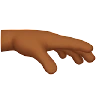Palm Down Hand: Medium-Dark Skin Tone Emoji 🫳🏾 image - Apple style