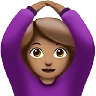 Woman Gesturing Ok: Medium Skin Tone Emoji 🙆🏽‍♀️ image - Apple style