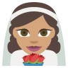 Person With Veil: Medium Skin Tone Emoji 👰🏽 image - EmojiTwo style